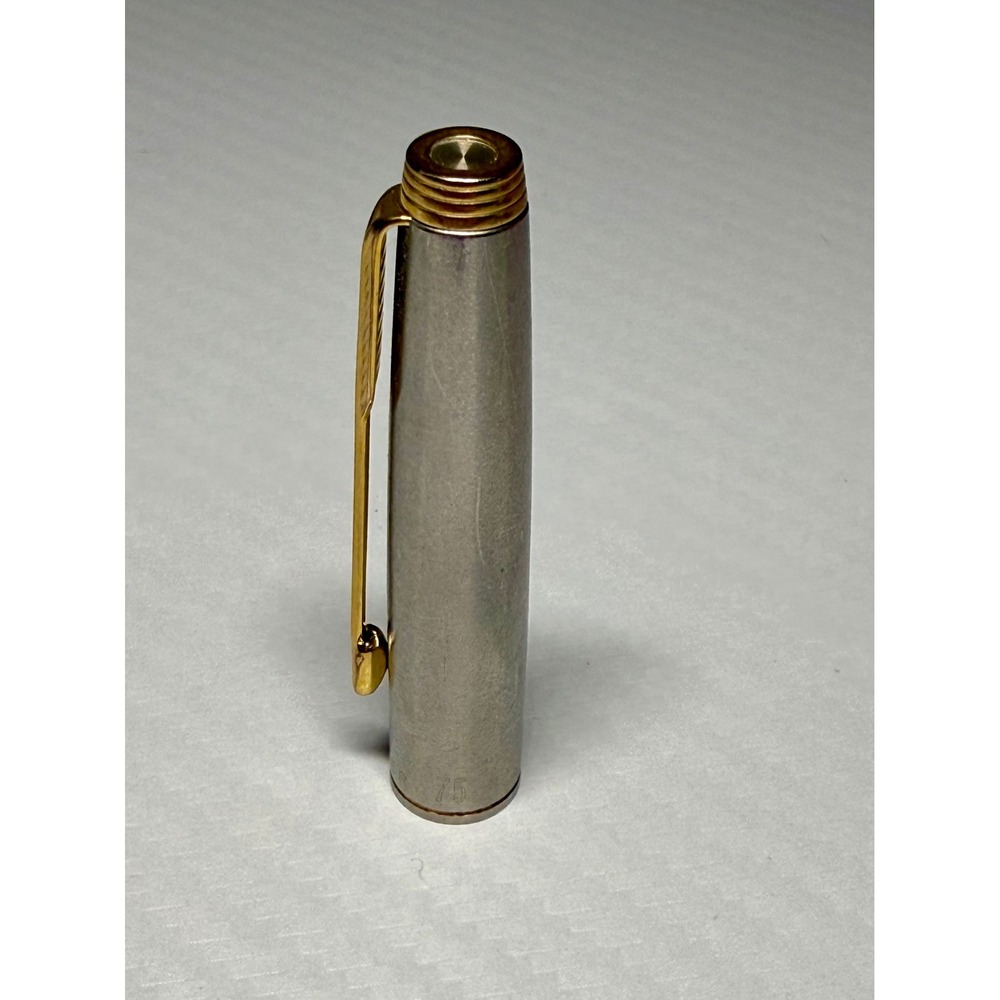 Parker 75 Pen Cap Silver Gold Trim Replacement Part Vintage USA Made PE-8957-5 - Picture 2 of 9